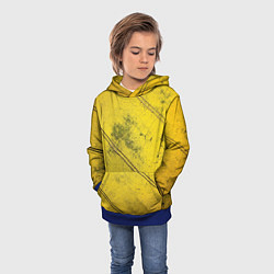 Толстовка-худи детская Абстрактная ярко-золотая текстура, цвет: 3D-синий — фото 2