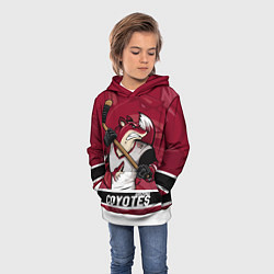 Толстовка-худи детская Arizona Coyotes маскот, цвет: 3D-белый — фото 2