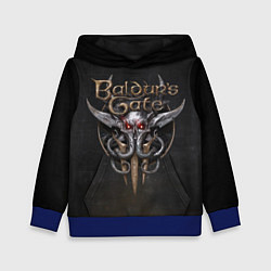 Толстовка-худи детская Логотип Baldurs Gate 3, цвет: 3D-синий