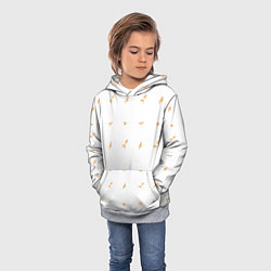 Толстовка-худи детская Паттерн с листьями, цвет: 3D-меланж — фото 2