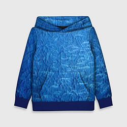 Толстовка-худи детская Абстрактный паттерн, цвет: 3D-синий