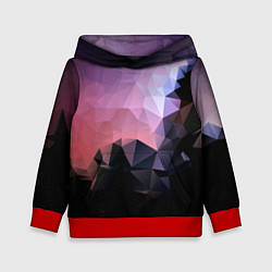 Толстовка-худи детская Mirror edge abstract, цвет: 3D-красный