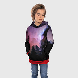 Толстовка-худи детская Mirror edge abstract, цвет: 3D-красный — фото 2