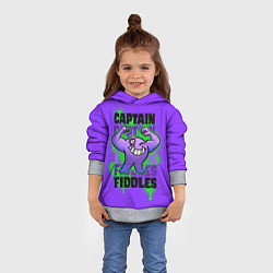 Толстовка-худи детская Капитан Фиддлс, цвет: 3D-меланж — фото 2