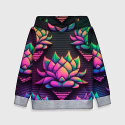 Детская толстовка Неоновый лотос