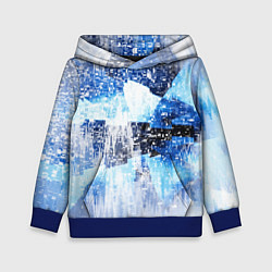 Детская толстовка Ледяной и пиксельный паттерн