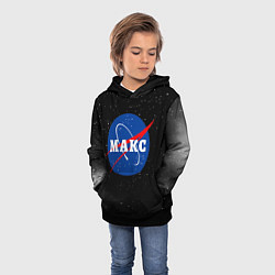 Толстовка-худи детская Макс Наса космос, цвет: 3D-черный — фото 2