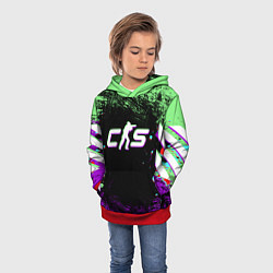 Толстовка-худи детская Counter Strike 2 - Neon, цвет: 3D-красный — фото 2