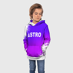 Толстовка-худи детская Астро логотип, цвет: 3D-белый — фото 2