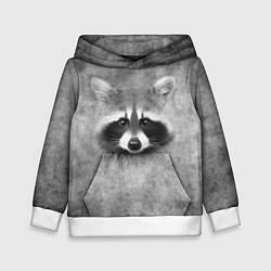 Детская толстовка Енот - grunge style texture
