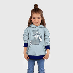 Толстовка-худи детская Кроха енот, цвет: 3D-синий — фото 2