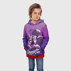 Толстовка-худи детская Кафка под зонтом, цвет: 3D-красный — фото 2