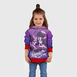 Толстовка-худи детская Кафка под зонтом, цвет: 3D-красный — фото 2