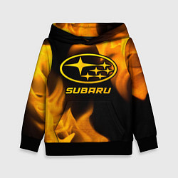 Толстовка-худи детская Subaru - gold gradient, цвет: 3D-черный