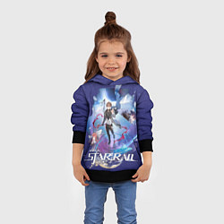 Толстовка-худи детская Вельт Хонкай Стар Рейл, цвет: 3D-черный — фото 2