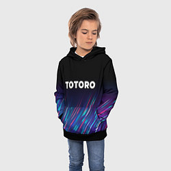 Толстовка-худи детская Totoro stream, цвет: 3D-черный — фото 2