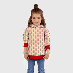 Толстовка-худи детская Красная консоль Тетрис, цвет: 3D-красный — фото 2