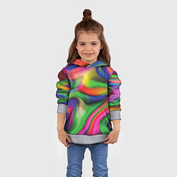 Толстовка-худи детская Bright colors, цвет: 3D-меланж — фото 2