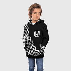 Толстовка-худи детская Honda racing flag, цвет: 3D-черный — фото 2