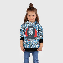 Толстовка-худи детская Егор Летов - Че Гевара, цвет: 3D-черный — фото 2
