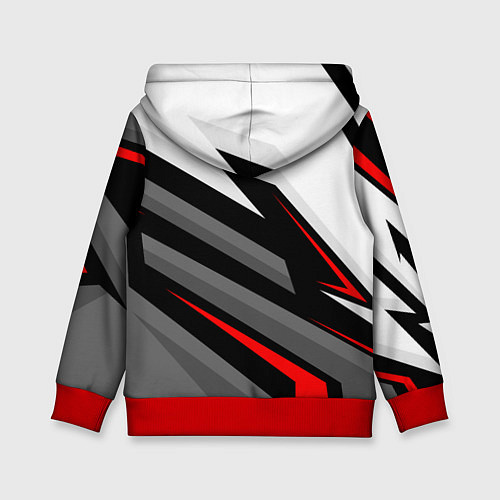 Детская толстовка Mitsubishi motors - красная линия / 3D-Красный – фото 2