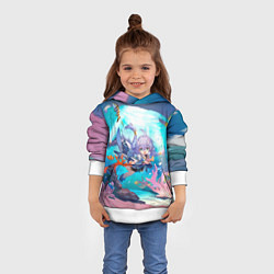 Толстовка-худи детская Байлу электрический тип, цвет: 3D-белый — фото 2