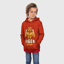 Толстовка-худи детская Tiger - боец, цвет: 3D-красный — фото 2