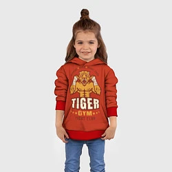 Толстовка-худи детская Tiger - боец, цвет: 3D-красный — фото 2