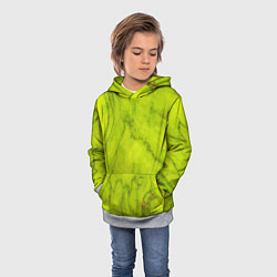 Толстовка-худи детская Abstraction green, цвет: 3D-меланж — фото 2