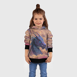 Толстовка-худи детская Pathfinder dragon, цвет: 3D-черный — фото 2