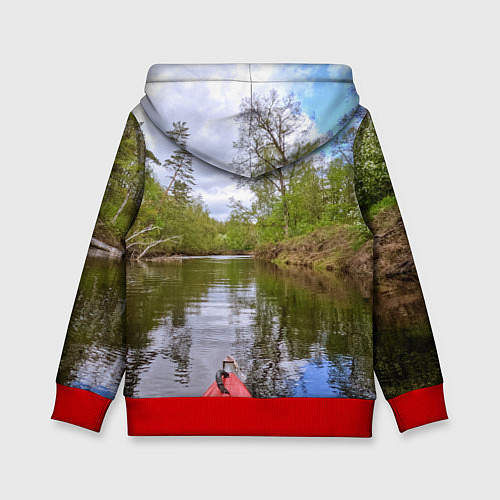 Детская толстовка Красная байдарка / 3D-Красный – фото 2