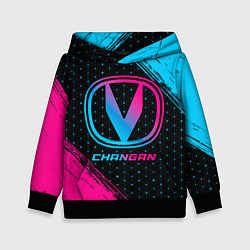 Толстовка-худи детская Changan - neon gradient, цвет: 3D-черный