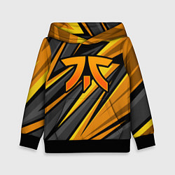 Толстовка-худи детская Fnatic - киберспорт желтый, цвет: 3D-черный