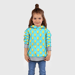 Толстовка-худи детская Желтые эскимо, цвет: 3D-меланж — фото 2