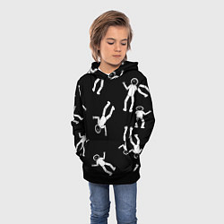 Толстовка-худи детская День космонавтики, цвет: 3D-черный — фото 2
