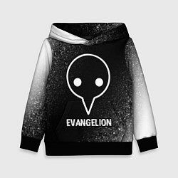 Толстовка-худи детская Evangelion glitch на темном фоне, цвет: 3D-черный