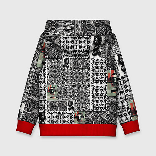 Детская толстовка Орнамент древних цивилизаций / 3D-Красный – фото 2