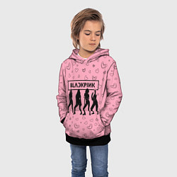 Толстовка-худи детская Blackpink силуэт, цвет: 3D-черный — фото 2