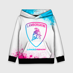 Детская толстовка Lamborghini neon gradient style