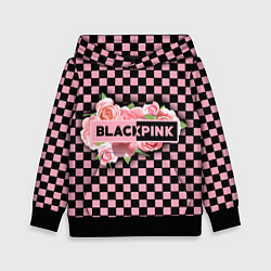 Детская толстовка Blackpink logo roses