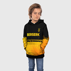 Толстовка-худи детская Berserk - gold gradient: символ сверху, цвет: 3D-черный — фото 2