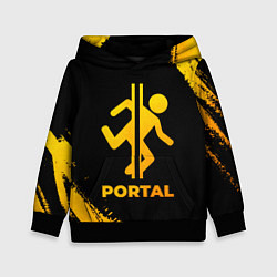 Толстовка-худи детская Portal - gold gradient, цвет: 3D-черный