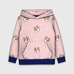 Детская толстовка Pink corgi