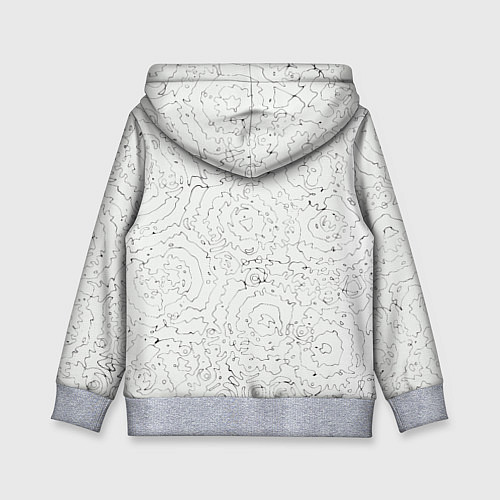 Детская толстовка Хаотичная черно-белая рябь - узор Хуф и Ся / 3D-Меланж – фото 2