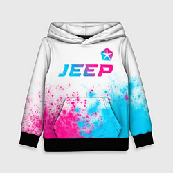 Детская толстовка Jeep neon gradient style: символ сверху