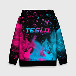 Детская толстовка Tesla - neon gradient: символ сверху