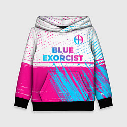 Детская толстовка Blue Exorcist neon gradient style: символ сверху