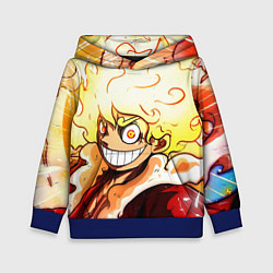 Толстовка-худи детская Луффи 5 гир бог Ника - One Piece, цвет: 3D-синий