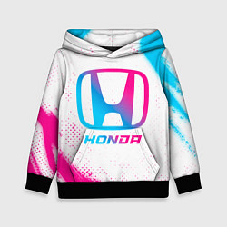 Толстовка-худи детская Honda neon gradient style, цвет: 3D-черный