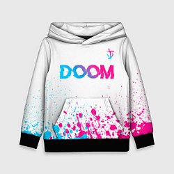 Детская толстовка Doom neon gradient style: символ сверху